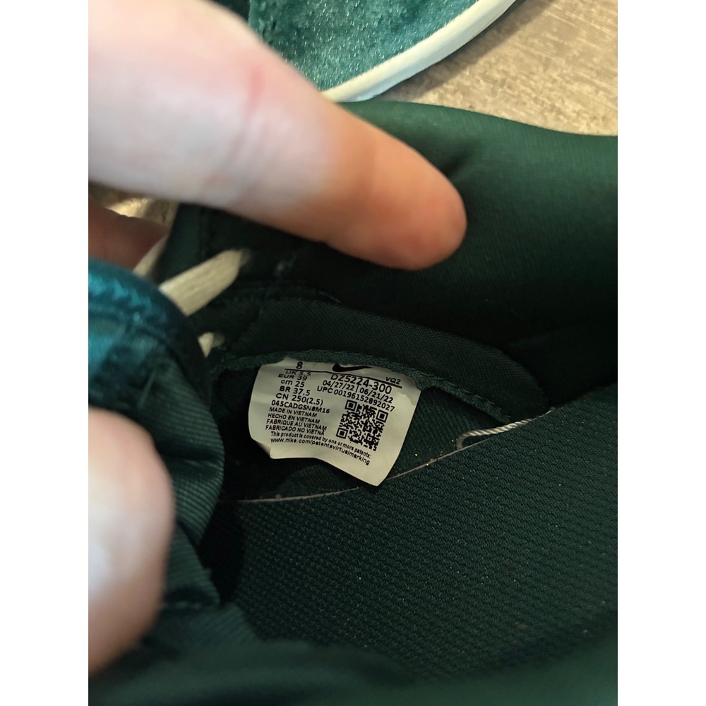 Nike Dunk Low Green Velvet Dark Teal Sneakers DZ5224-300 Womens 8 Mens 6.5 - Picture 6 of 6